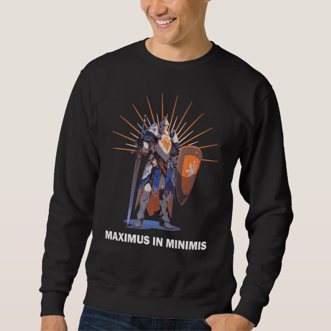 Sudadera MAXIMUS IN MINIMIS Knights Templar Motto (Anverso)
