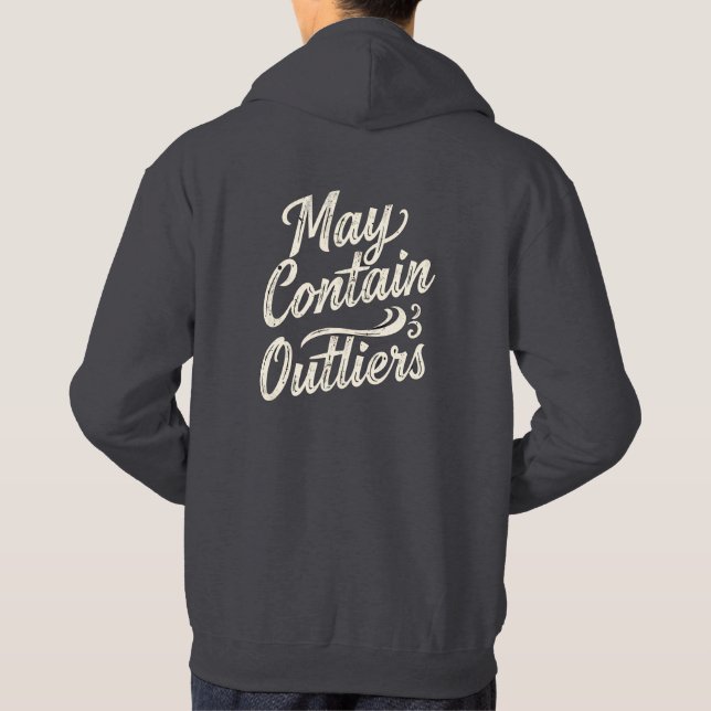 Sudadera May Contain Outliers Data Men's Hoodie - Dark (Reverso)