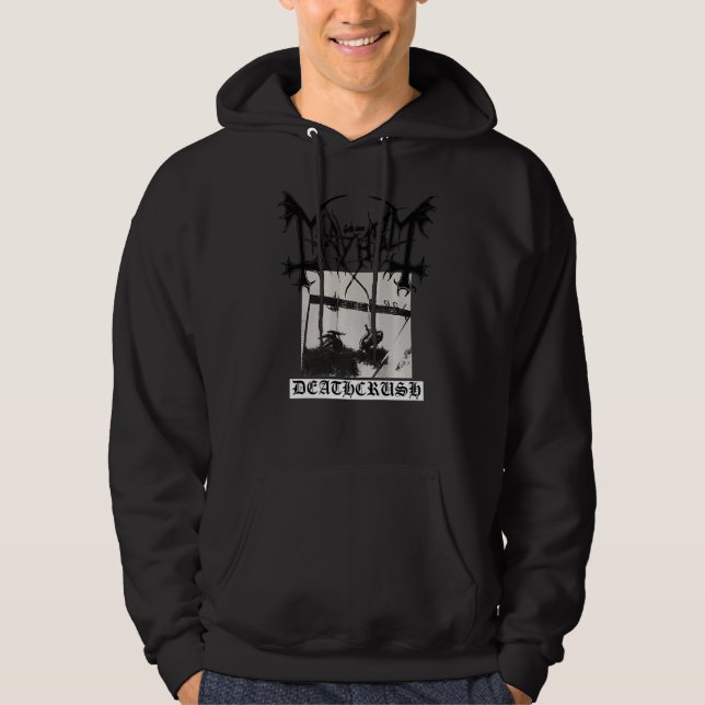 Sudadera Mayhem Deathcrush Original Impresión Delantera y A (Anverso)