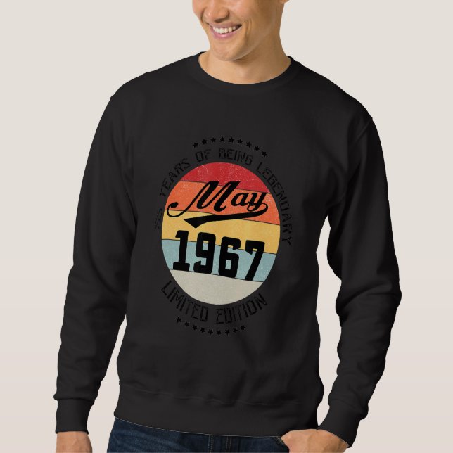 Sudadera Mayo 1967 55º Cumpleaños 55 Años De Legendaria (Anverso)