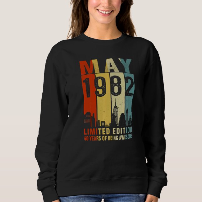 Sudadera Mayo De 1982 40 Años De Ser Increíble (Anverso)