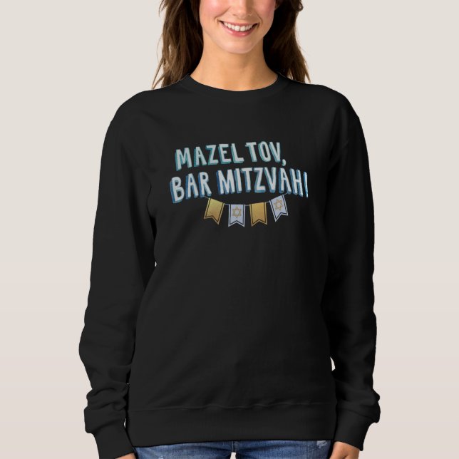 Sudadera Mazel Tov Bar Mitzvah (Anverso)