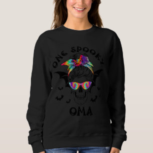 Sudadera Mb One Spooky Oma Scary Skull Tie Dye Halloween Co