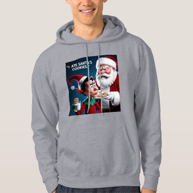Sudadera Me comí Hoodie, Navidades divertidos de Santa Cook (Anverso)
