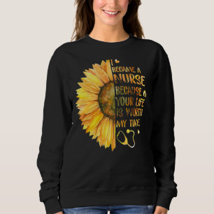 Sudadera Me Convirtí En Una Enfermera Porque Tu Vida Vale M