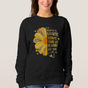 Sudadera Me Convirtí En Una Enfermera Porque Tu Vida Vale M