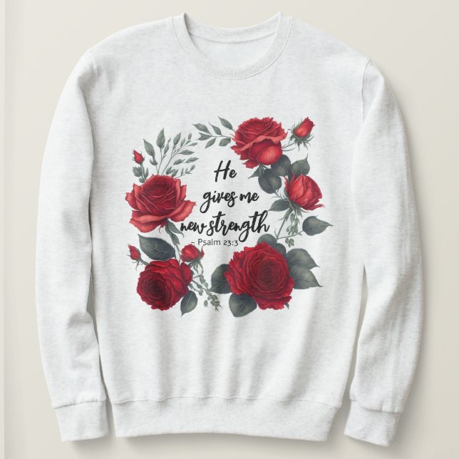 Sudadera Me Da Una Nueva Fuerza (Anverso del diseño)