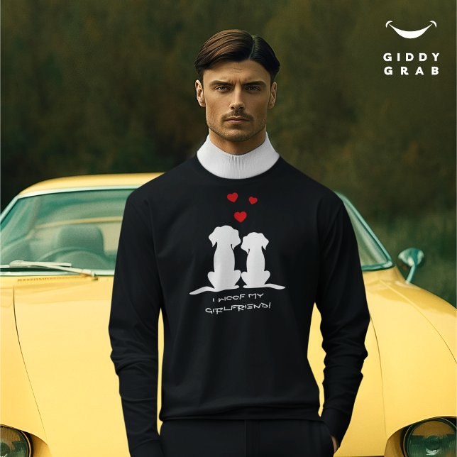 Sudadera Me desagrada mi novia cute pareja de perros de San (Subido por el creador)