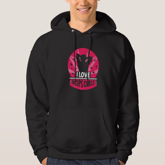 Sudadera Me Encanta Biceps Curls Curl Sayings Workout Muscl (Anverso)