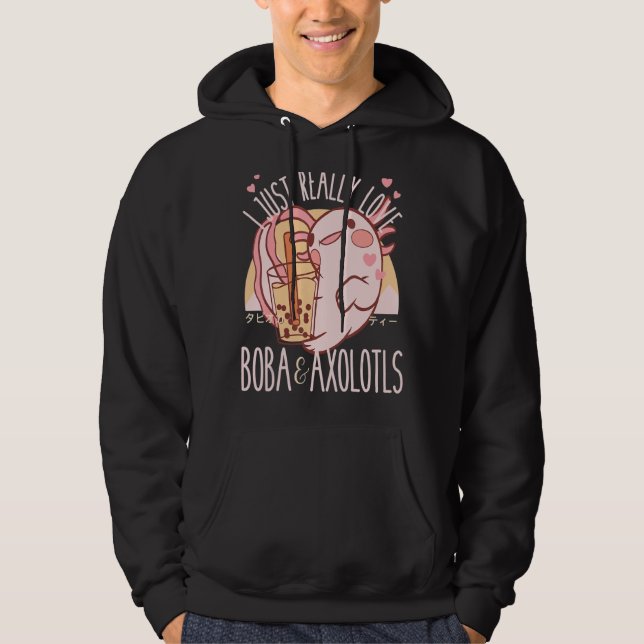 Sudadera Me encanta Boba y Axolotl (Anverso)