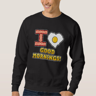 Sudadera Me Encanta Buenos Días Corazón Amo Huevo Frito