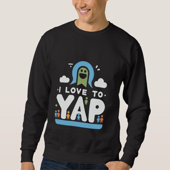 Sudadera Me encanta charlar Personalidad extrovertida parla (Anverso)