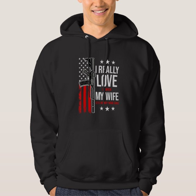 Sudadera Me Encanta Cuando Mi Esposa Me Deja Comprar Más Ar (Anverso)