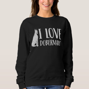 Sudadera Me encanta Dobermans Doberman Mascota Perro