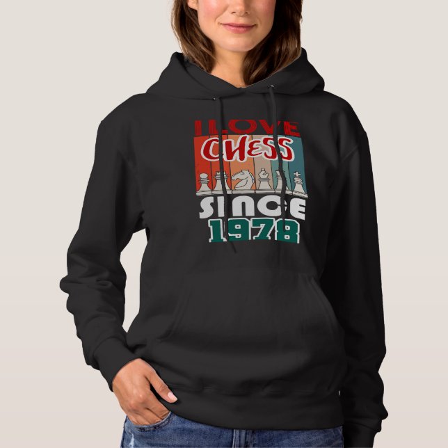 Sudadera Me encanta el ajedrez desde 1978 (Anverso)