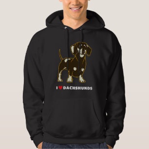 Sudadera Me encanta el arte de los perros de Dachshunds