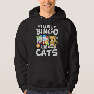 Sudadera Me Encanta El Bingo Y Los Gatos Jugadores De Bingo