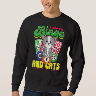 Sudadera Me Encanta El Bingo Y Los Gatos Mascota De Apuesta