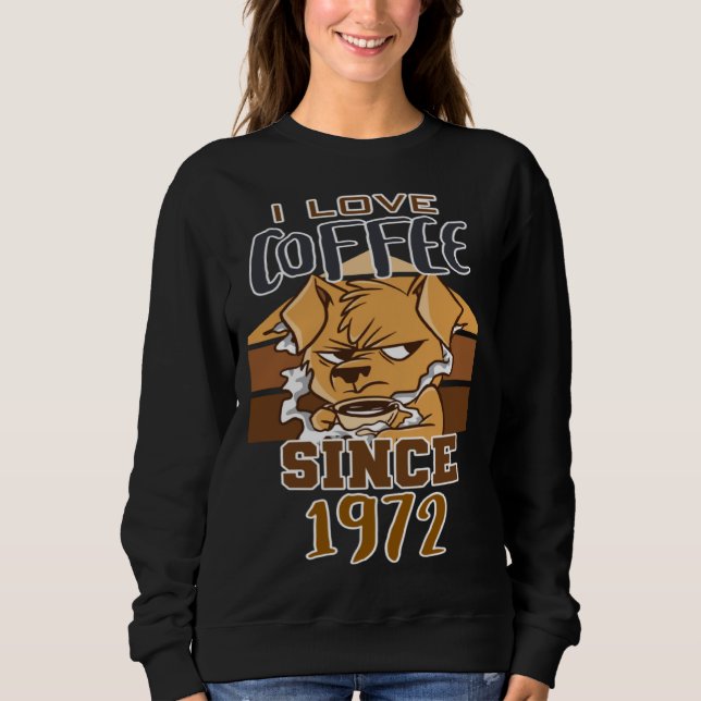 Sudadera Me encanta el café desde 1972 (Anverso)