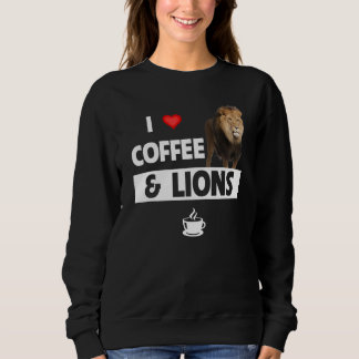 Sudadera Me encanta el café y los leones la cafeína diverti
