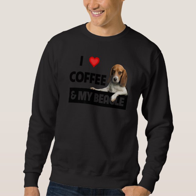 Sudadera Me Encanta El Café Y Mi Padre Mascota De Perro Bea (Anverso)
