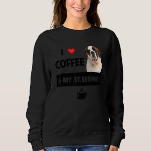 Sudadera Me Encanta El Café Y Mi Papá Noel De San Bernardo