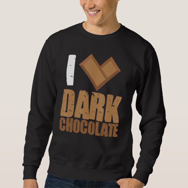 Sudadera Me Encanta El Chocolate Oscuro Bar La Leche De Cac (Anverso)