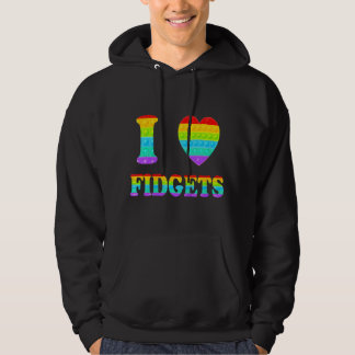 Sudadera Me encanta el corazón pop it Rainbow Fidget Game B