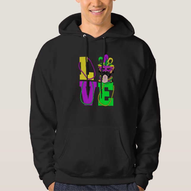 Sudadera Me encanta el disfraz divertido de la máscara de p (Anverso)
