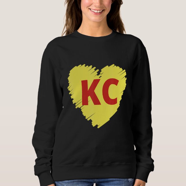 Sudadera Me Encanta El Equipo Deportivo De Fútbol De Kansas (Anverso)