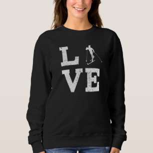 Sudadera Me Encanta El Esquí A Través Del Campo Para Los Af