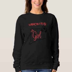 Sudadera Me encanta el estado de Connecticut Flor Esquema C