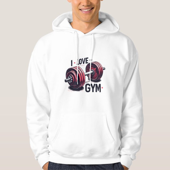 Sudadera Me encanta el gimnasio (Anverso)