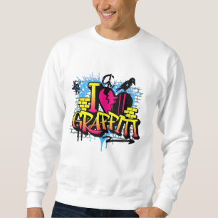 Sudadera "Me encanta el graffiti - Camiseta de arte urbano"