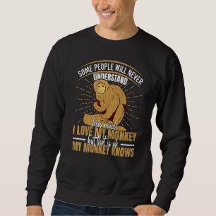 Sudadera Me encanta el gráfico de animales de mono