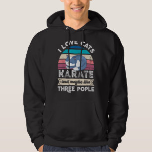 Sudadera Me Encanta El Karate De Los Gatos Y Como Tres Pers