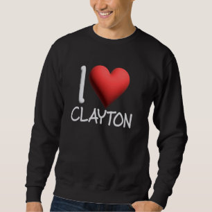 Sudadera Me Encanta El Nombre Clayton Hombres Personalizado