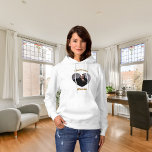 Sudadera Me encanta el nombre de la foto de mi novio<br><div class="desc">Agrega un nombre y una foto dentro del marco en forma de corazón.</div>