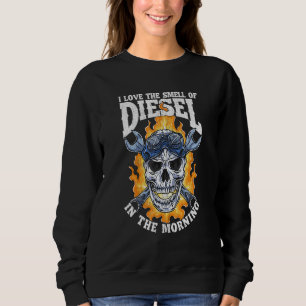 Sudadera Me encanta el olor a diésel por la mañana camioner