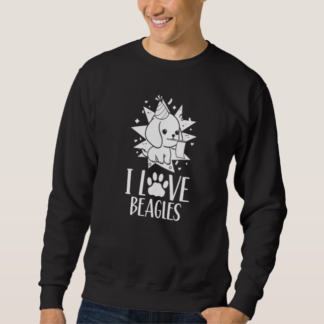 Sudadera Me Encanta El Perro Beagles Puppy (Anverso)