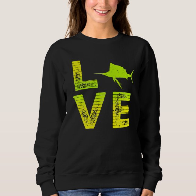 Sudadera Me encanta el pez espada el pez espada los Chicas  (Anverso)