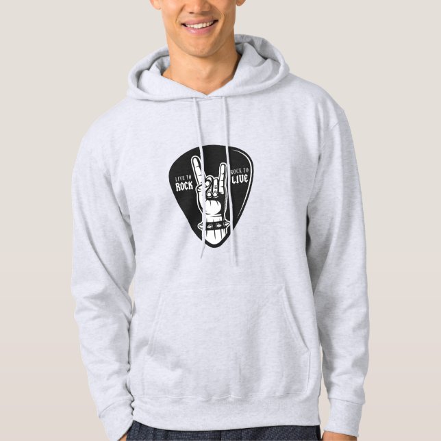 Sudadera Me encanta el rock (Anverso)