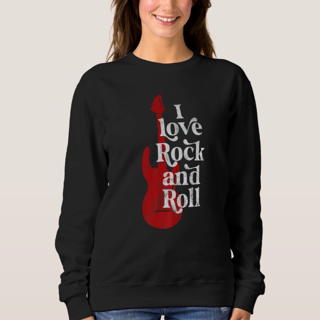 Sudadera Me encanta el rock and roll (Anverso)