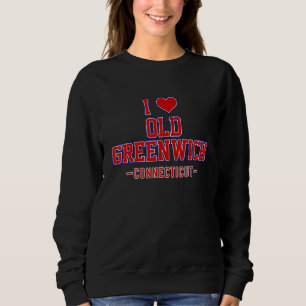 Sudadera Me encanta el viejo Greenwich Connecticut