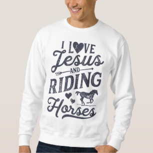 Sudadera Me Encanta Jesús Y El Chica De Caballos En Caballo