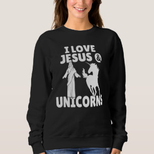 Sudadera Me Encanta Jesús Y Unicornio Magico