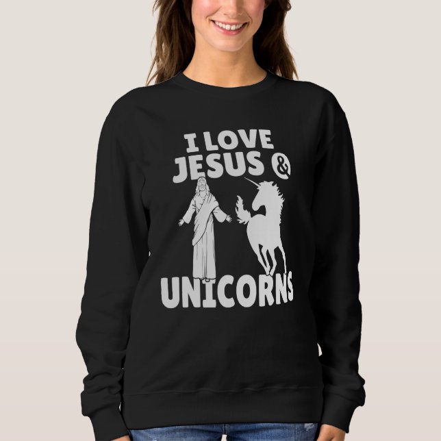 Sudadera Me Encanta Jesús Y Unicornio Magico (Anverso)