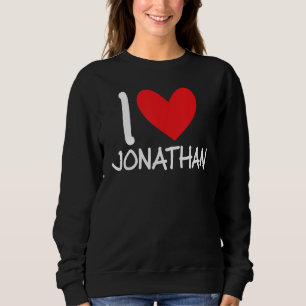 Sudadera Me encanta Jonathan Nombre Hombres Personalizados