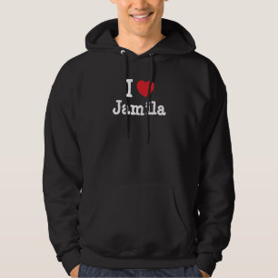 Sudadera Me encanta la camiseta de corazón de Jamila