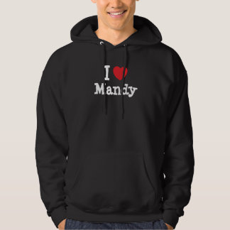 Sudadera Me encanta la camiseta de corazón de Mandy